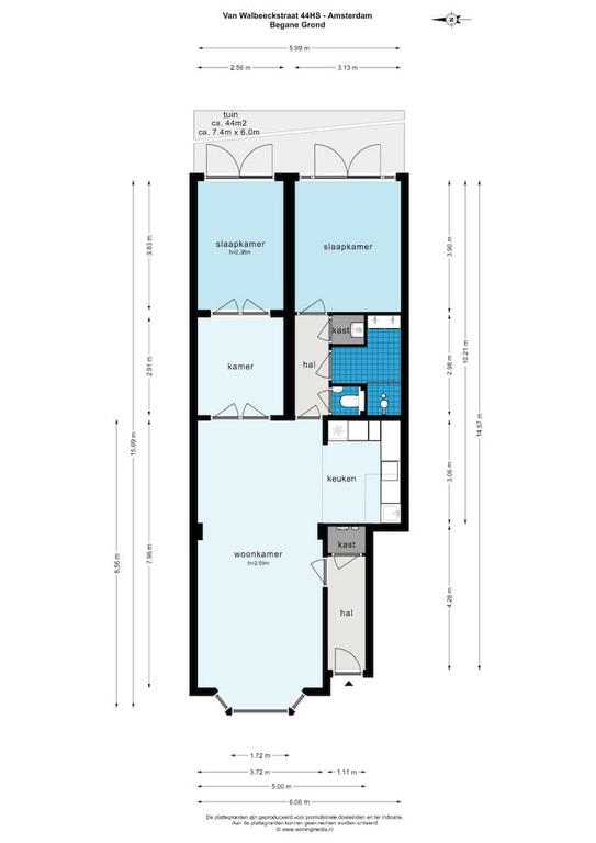 85 m² Garden Apartment in De Baarsjes - Image 15
