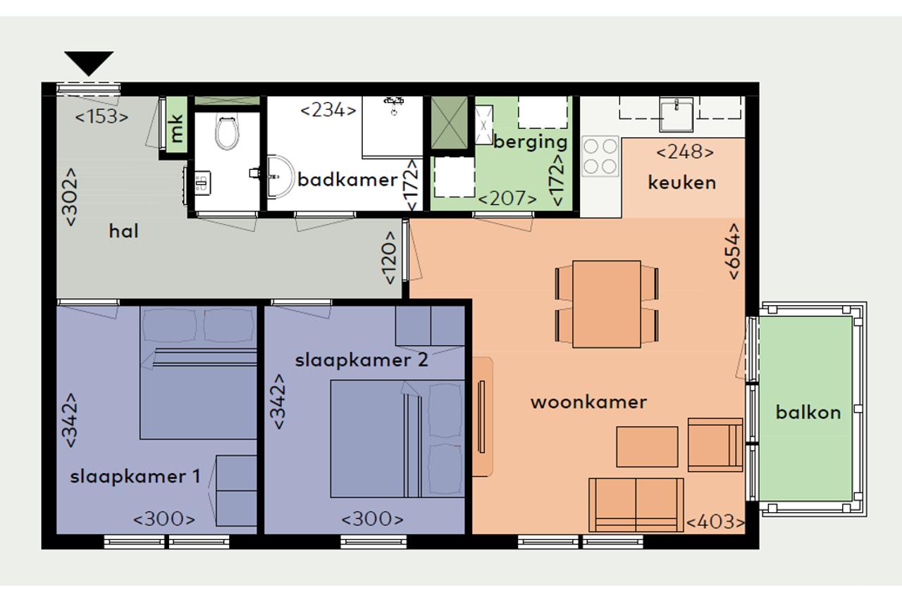 68 m² hoekappartement met balkon in Europapark - Afbeelding 23