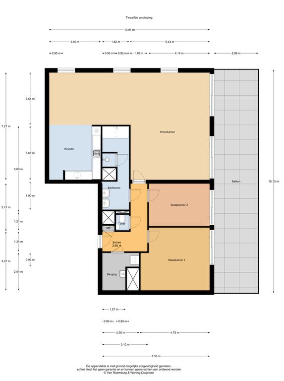 Penthouse met 42 m² dakterras in Osdorp - Afbeelding 22