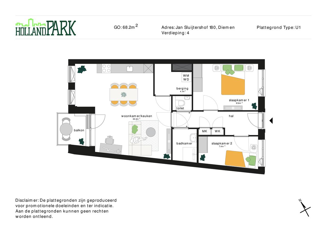 86 m² apartment with 3 bedrooms - Image 9