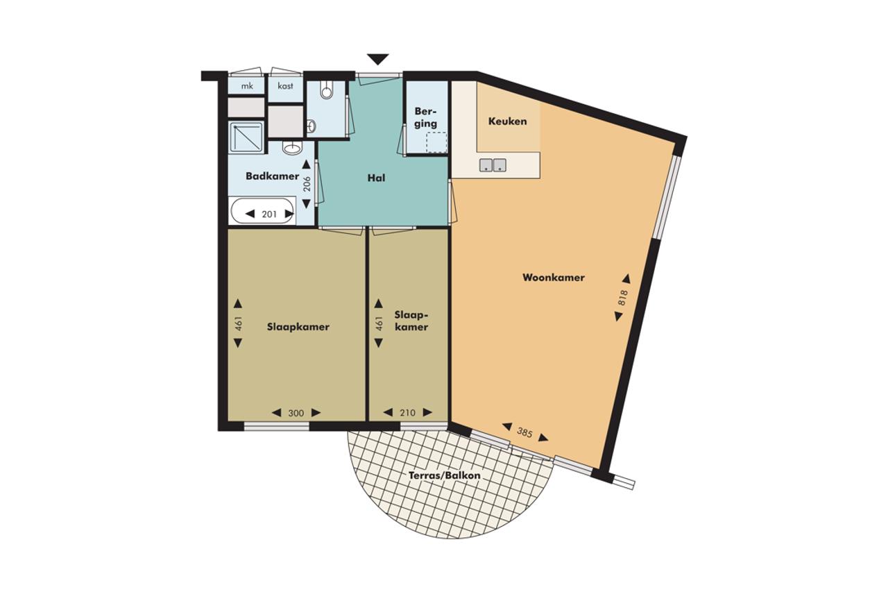 80 m² appartement met balkon in Italiaanse buurt - Afbeelding 12