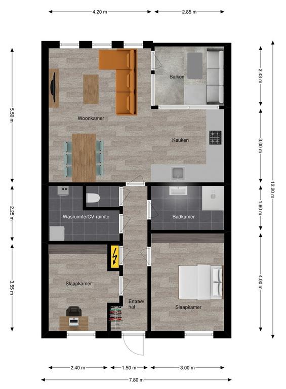 Modern 3-kamerappartement met balkon en parking - Afbeelding 31