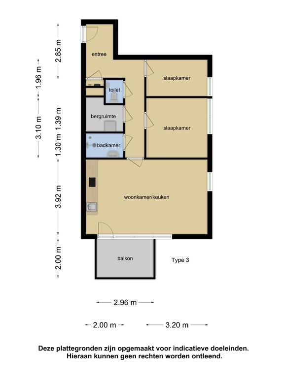 Gasloos 3-kamerappartement in Centrum - Afbeelding 21