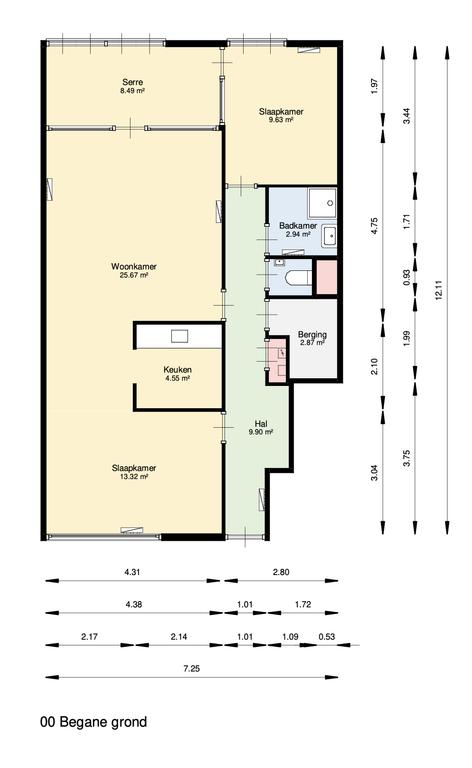 82 m² appartement met serre in Oostelijk Havengebied - Afbeelding 16
