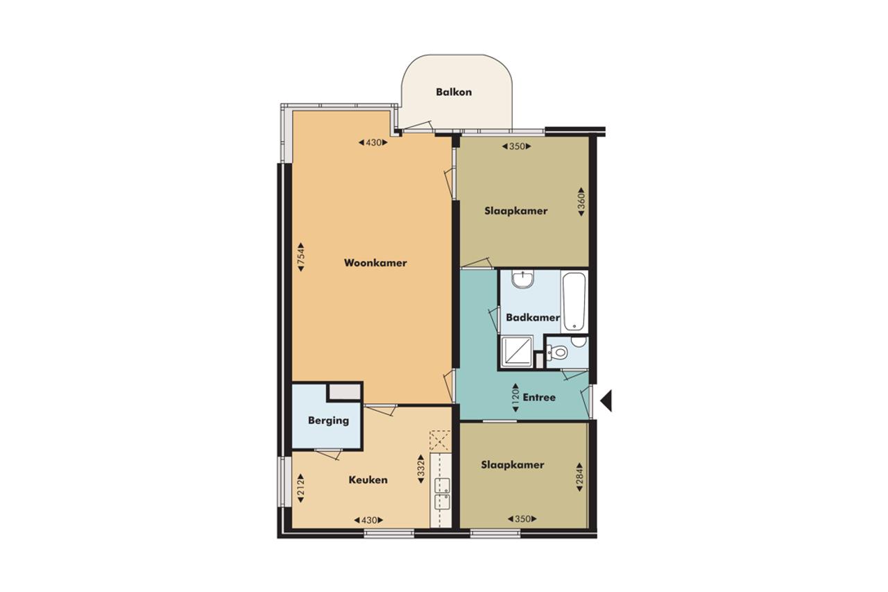 85 m² appartement met balkon in Frankendael - Afbeelding 16