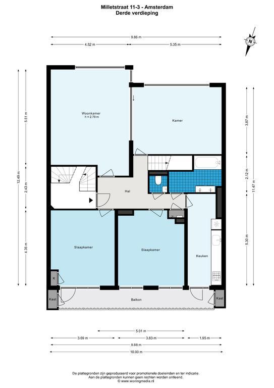 140 m² appartement met balkon in Oud-Zuid - Afbeelding 33