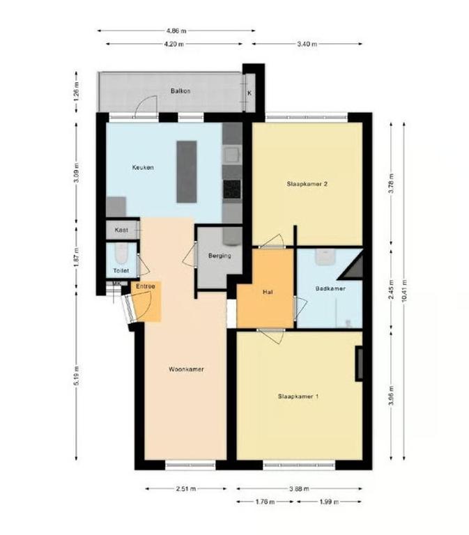 76 m² appartement met balkon in De Pijp - Afbeelding 19