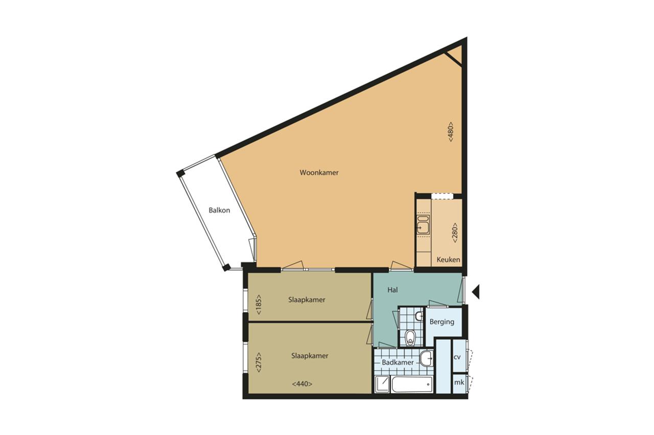 90 m² corner apartment with balcony and garage - Image 5