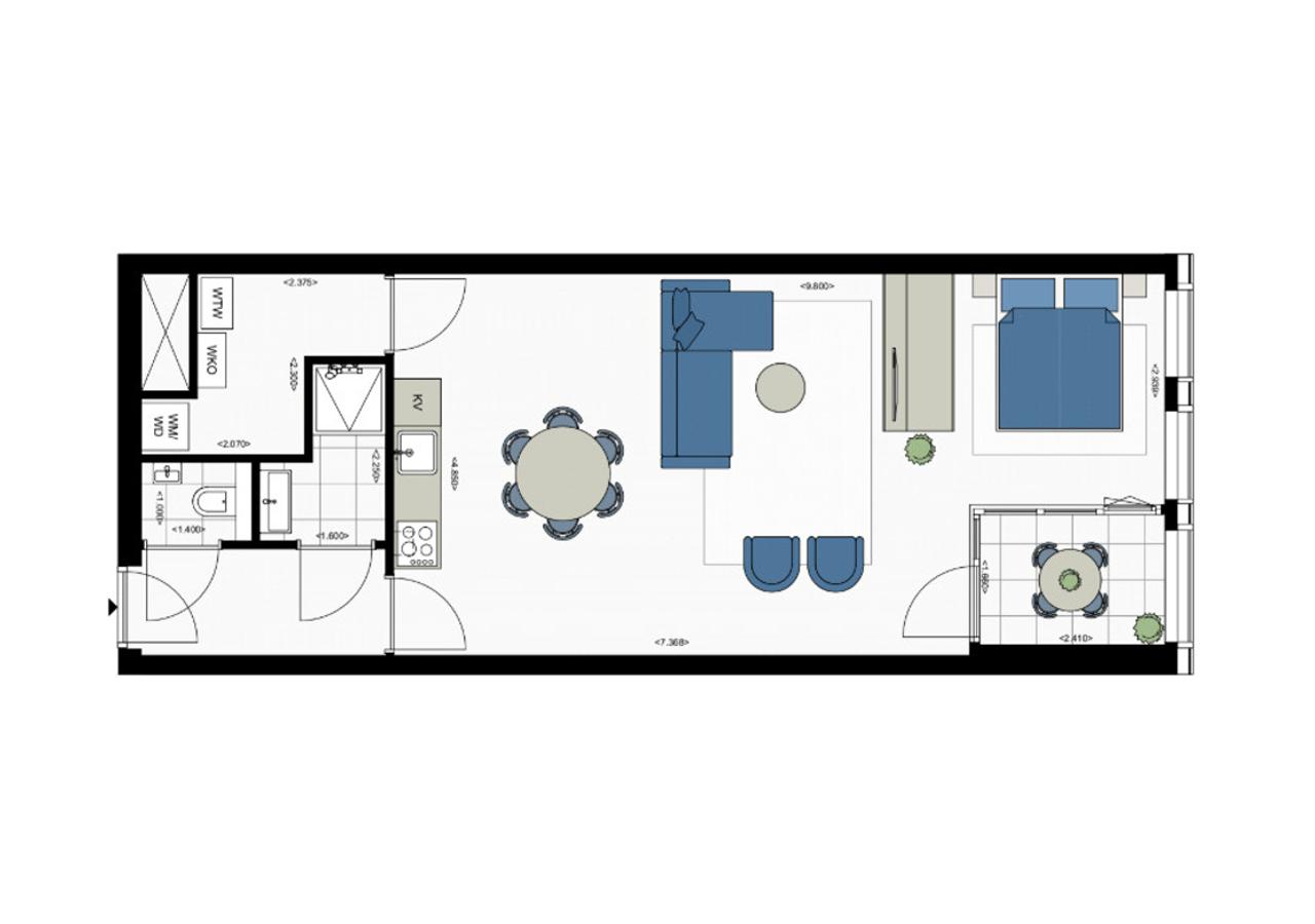 52 m² apartment next to Philips Stadium - Image 14