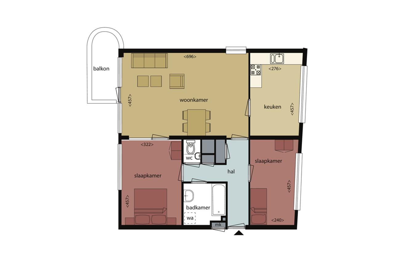 88 m² appartement met balkon in Slotervaart - Afbeelding 10