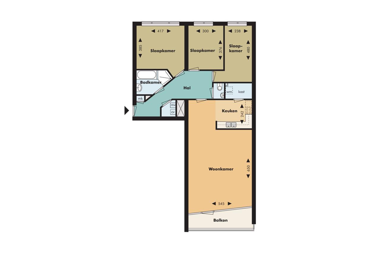 117 m² appartement met 3 slaapkamers - Afbeelding 4