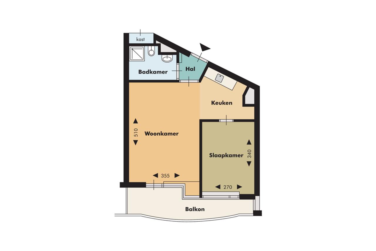 2-kamerappartement met balkon in Rubroek - Afbeelding 5