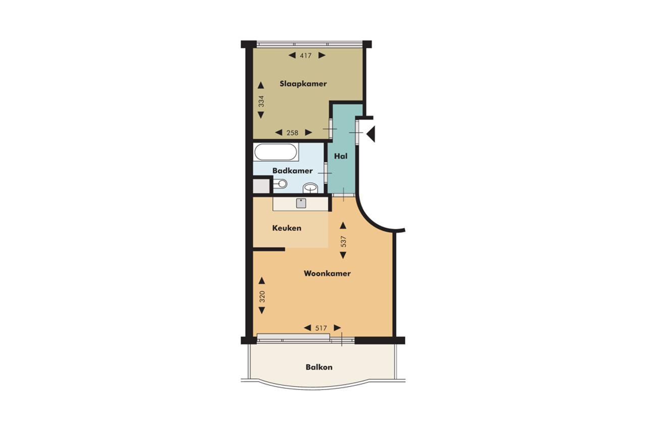2-kamerappartement met balkon in Rubroek - Afbeelding 5