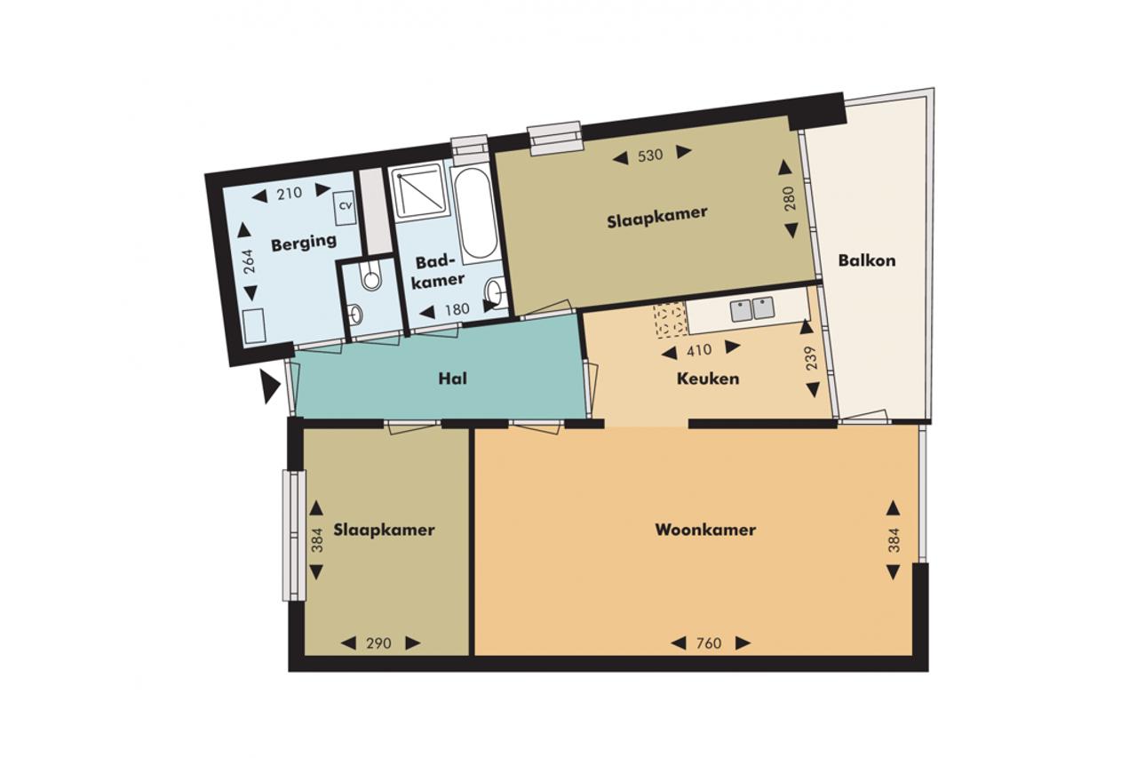 86 m² appartement met balkon in Rotterdam - Afbeelding 5
