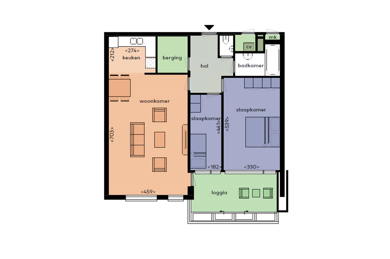 92 m² apartment with loggia in Randwyck - Image 14