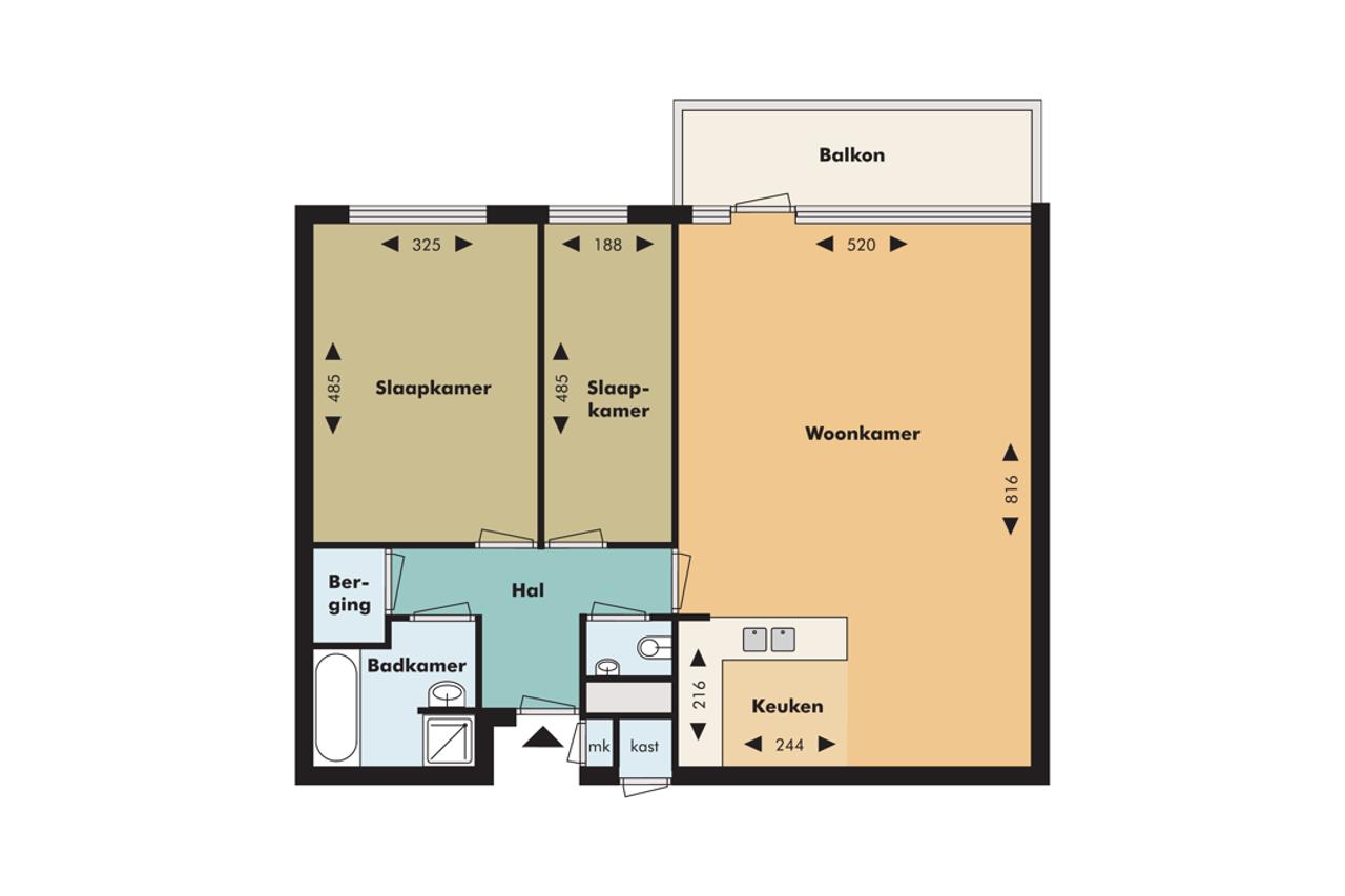 83 m² apartment with balcony in Woensel - Image 13