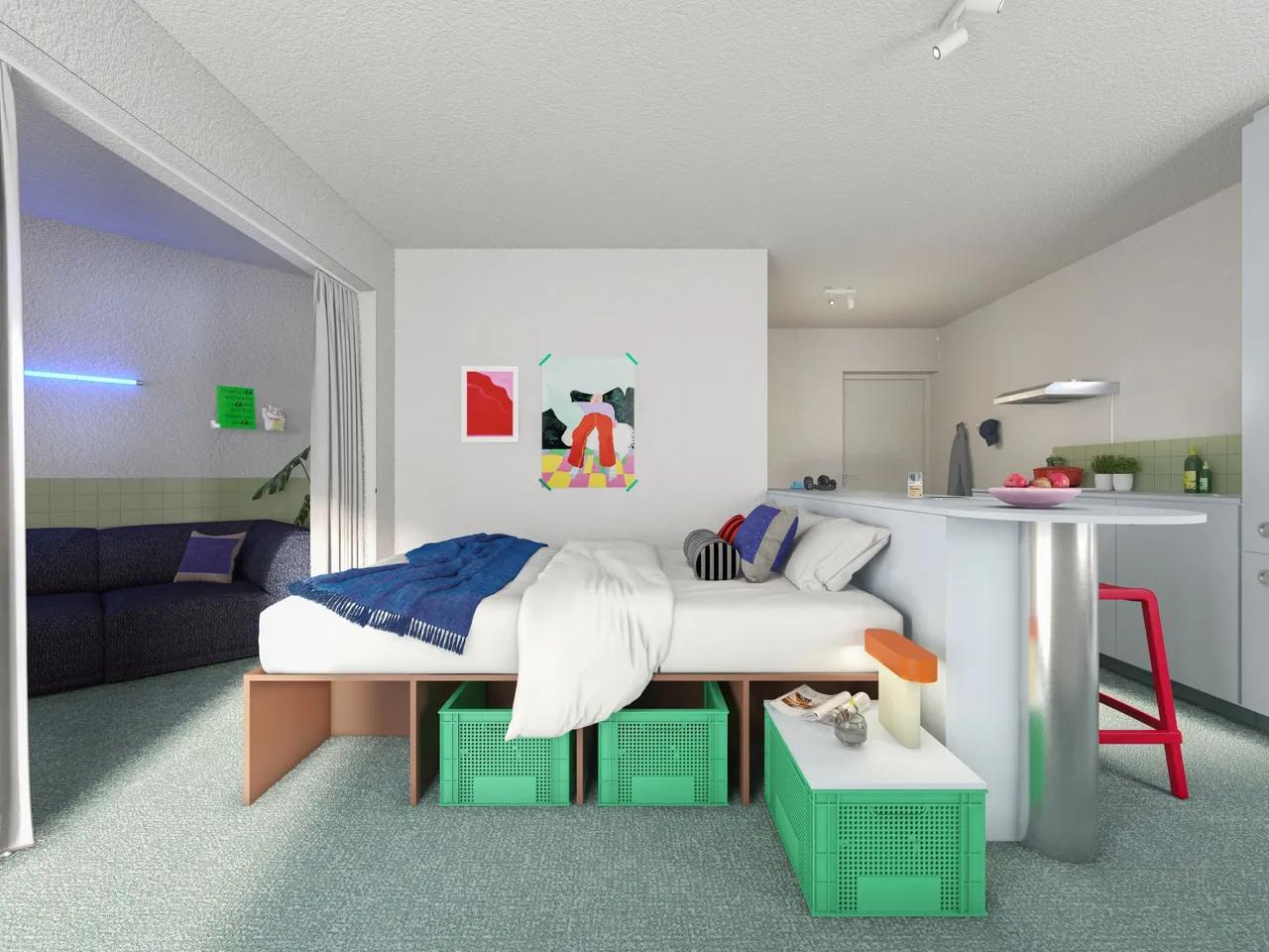 Furnished studio with balcony on 7th floor - Image 1