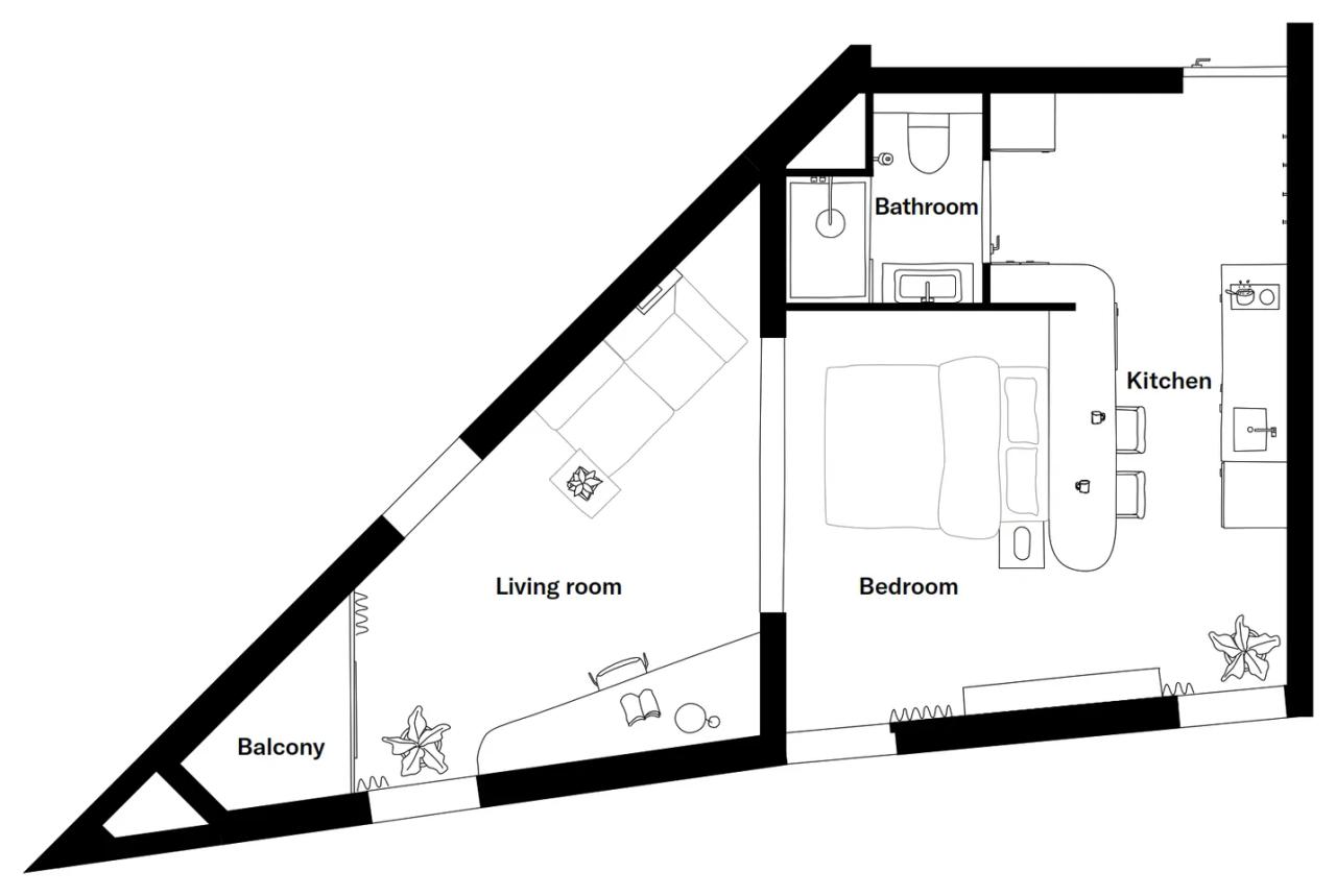 Furnished studio with balcony on 7th floor - Image 18