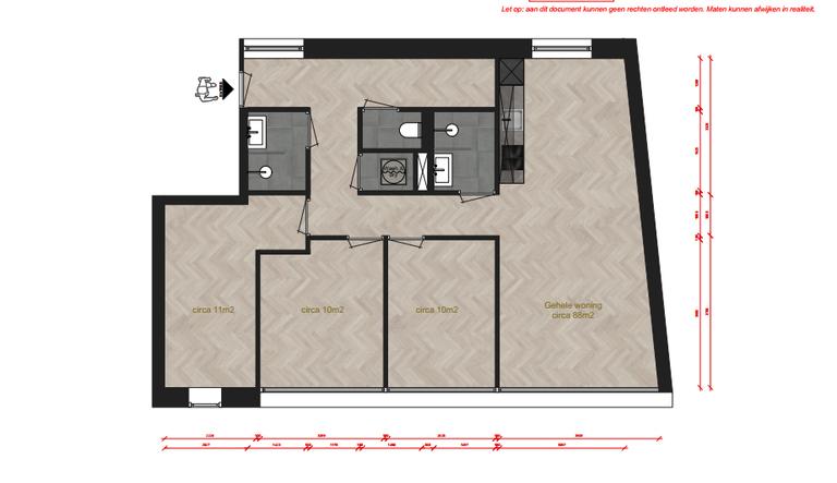 88 m² appartement met 2 badkamers - Afbeelding 24