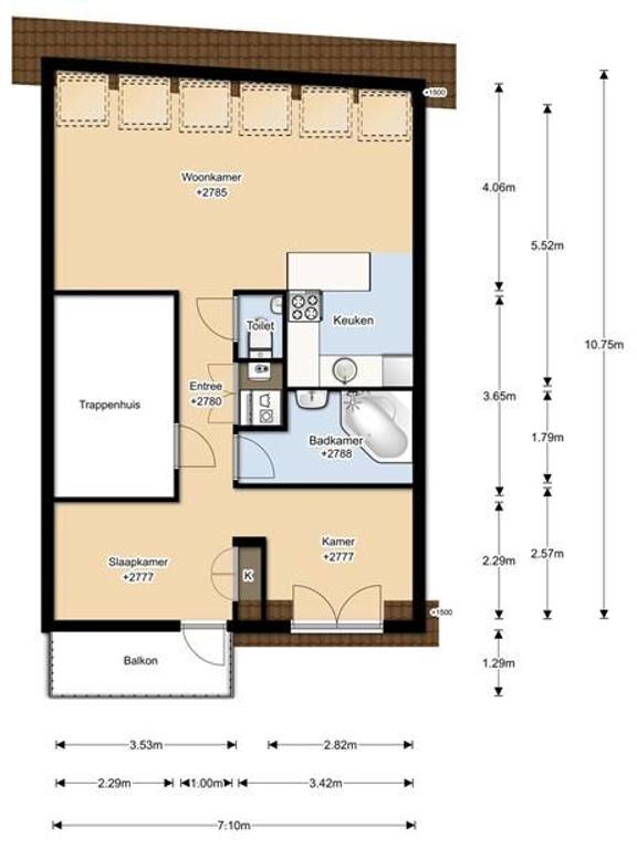 Licht 2-kamerappartement aan de gracht - Afbeelding 34