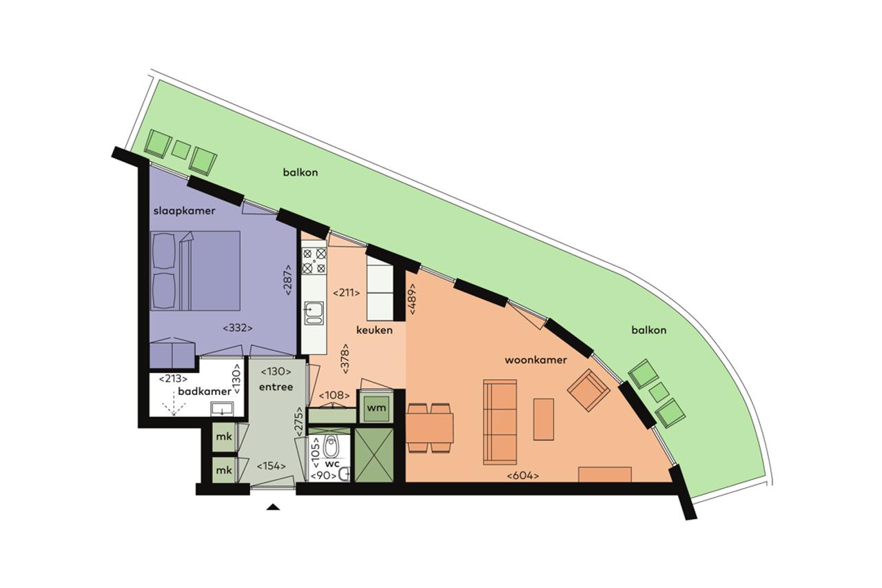 19th-Floor Apartment with Balcony - Image 16