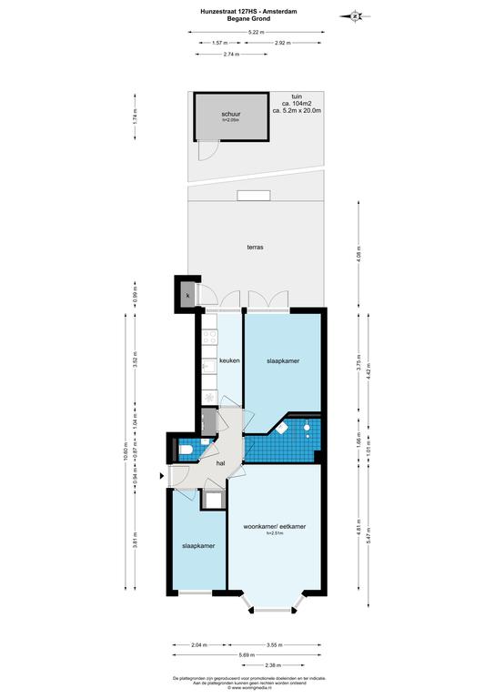 53 m² appartement met tuin in Amsterdam - Afbeelding 19
