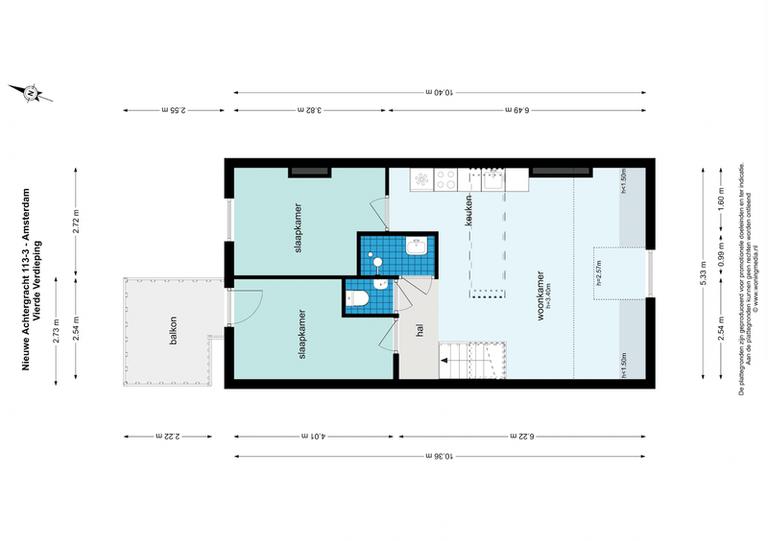 61 m² appartement met balkon in Amsterdam - Afbeelding 15