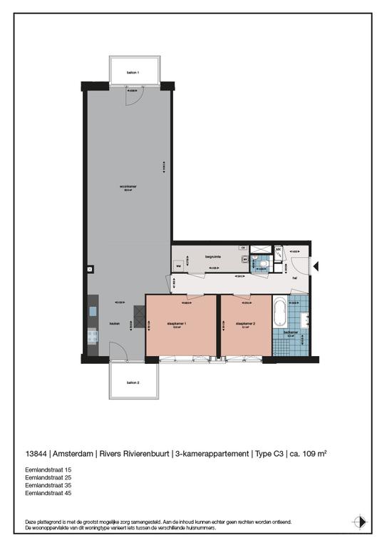 109 m² appartement met parkeerplek - Afbeelding 7