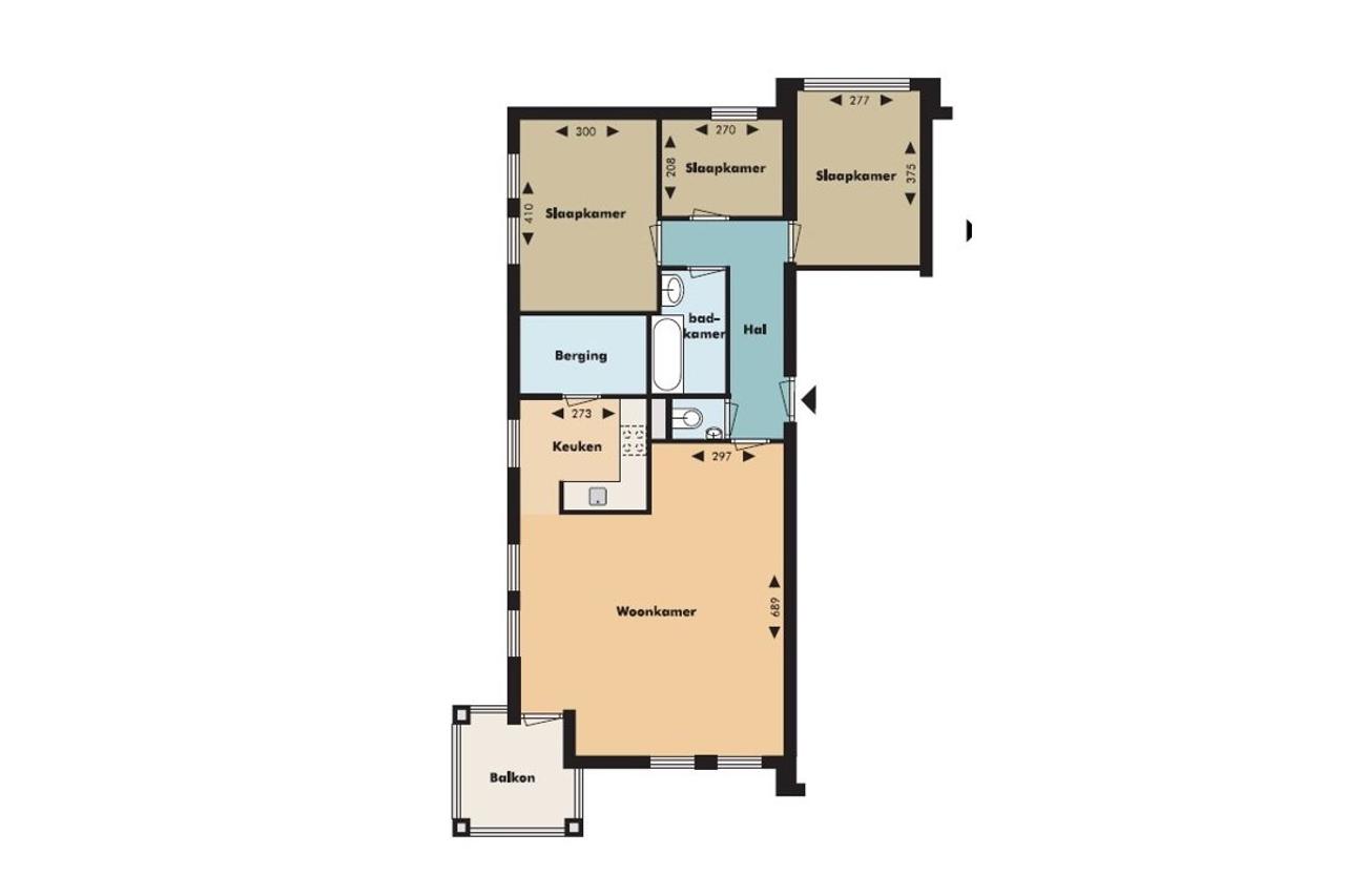 91 m² appartement met 3 slaapkamers - Afbeelding 12