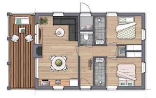 70 m² bungalow with sunny terrace - Image 8