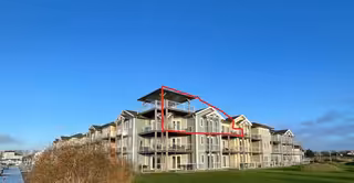 Furnished penthouse with five balconies
