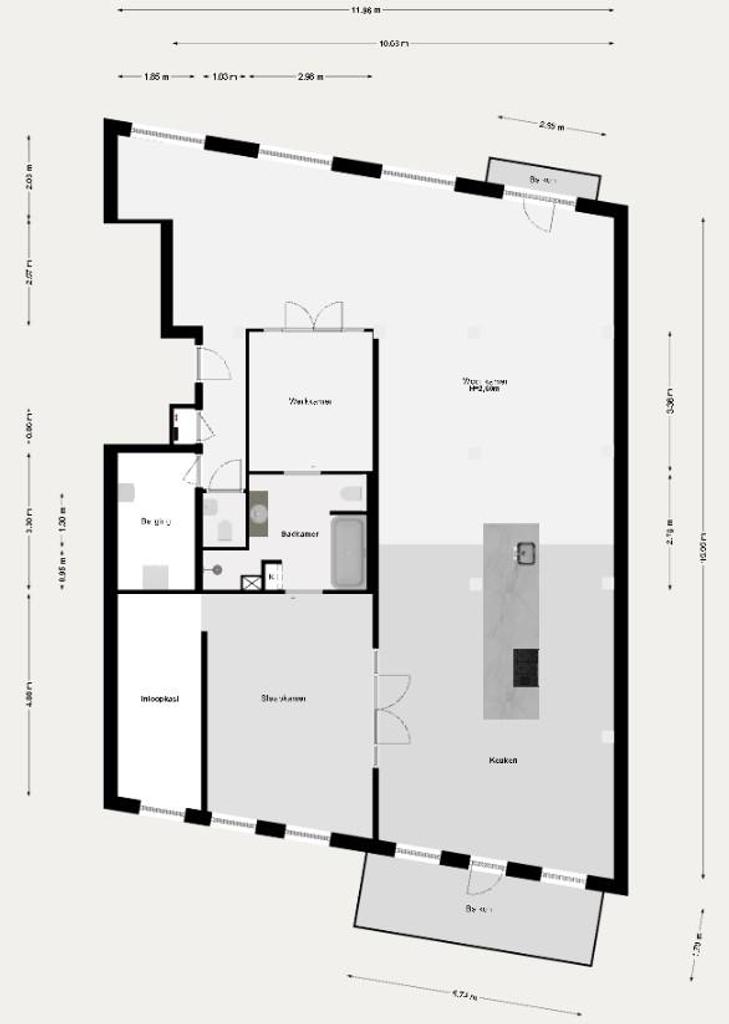 181 m² loft-penthouse met twee balkons - Afbeelding 4