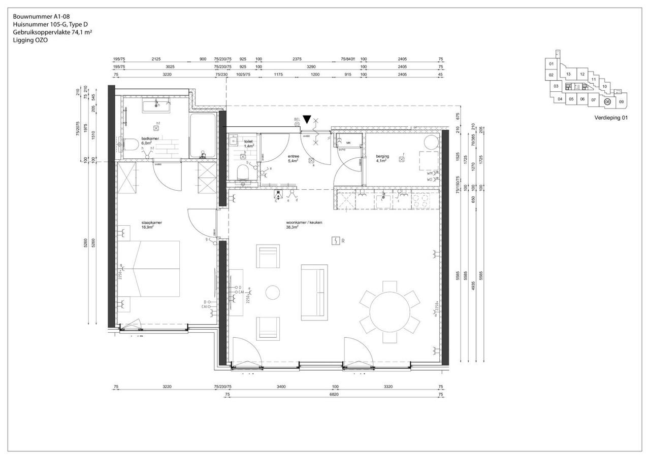 74 m² appartement met tuin in Hunnerberg - Afbeelding 11