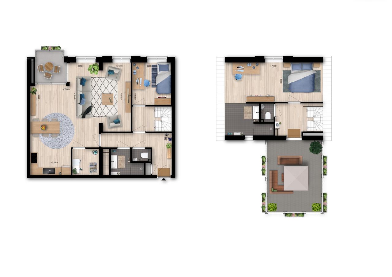 124 m² appartement met balkon en terras - Afbeelding 17