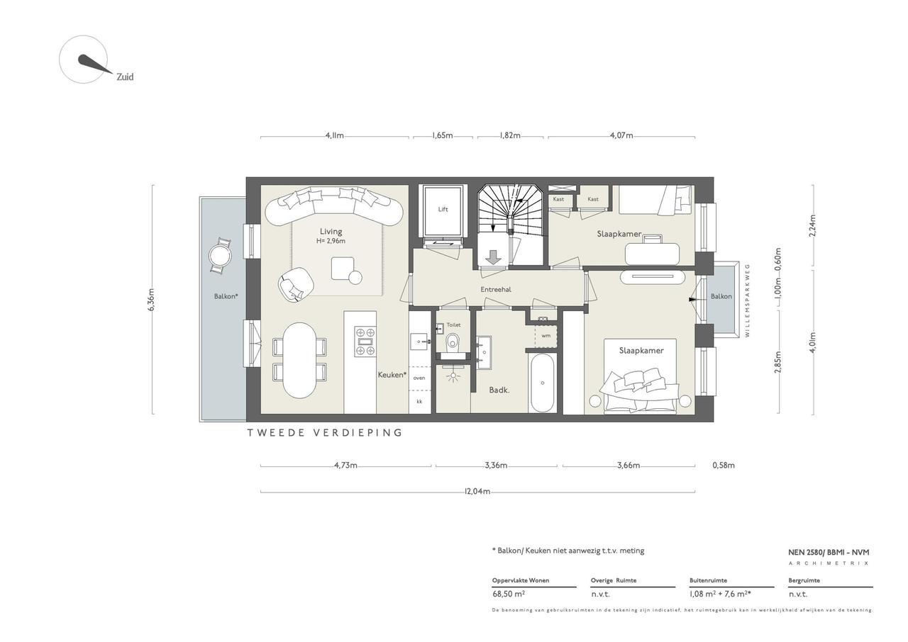 75 m² appartement met twee balkons in Oud-Zuid - Afbeelding 22