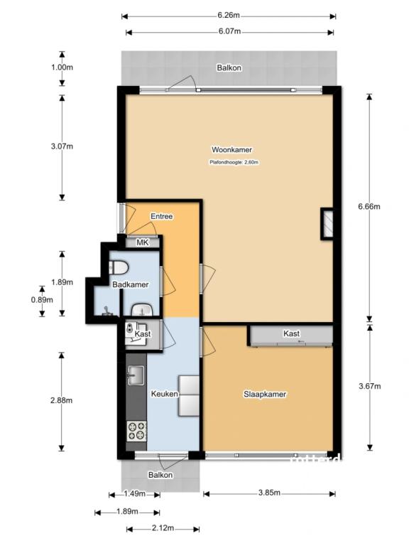 Balkon met uitzicht op Maas en Erasmusbrug - Afbeelding 27