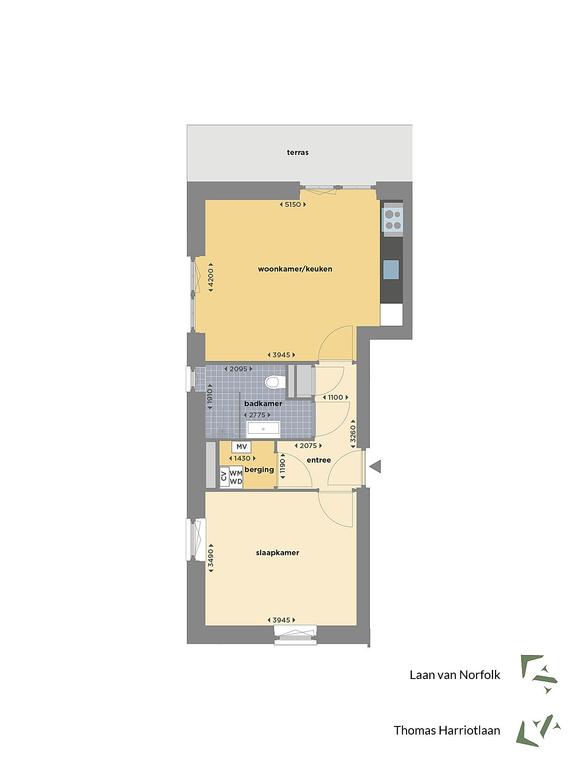 2-kamerappartement met balkon in Tudorpark - Afbeelding 6