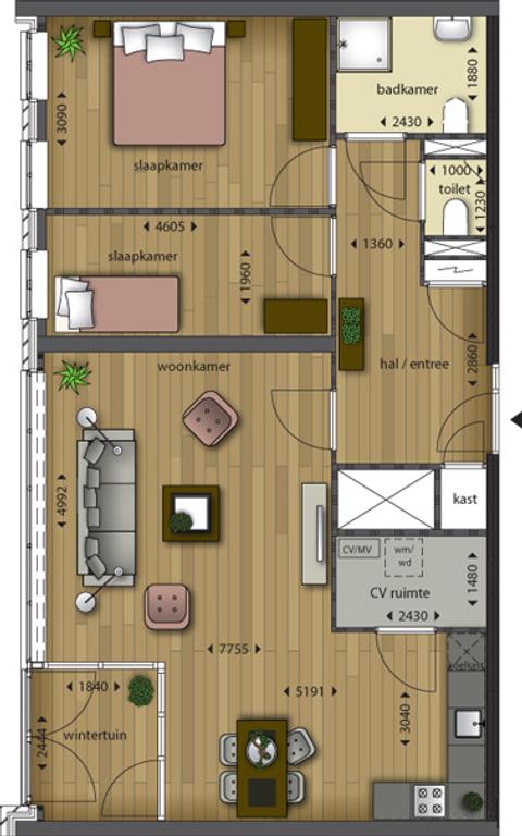 Wijds Maaszicht vanuit 92 m² appartement - Afbeelding 9