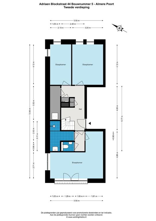 113 m² appartement met balkon in Almere Poort - Afbeelding 32