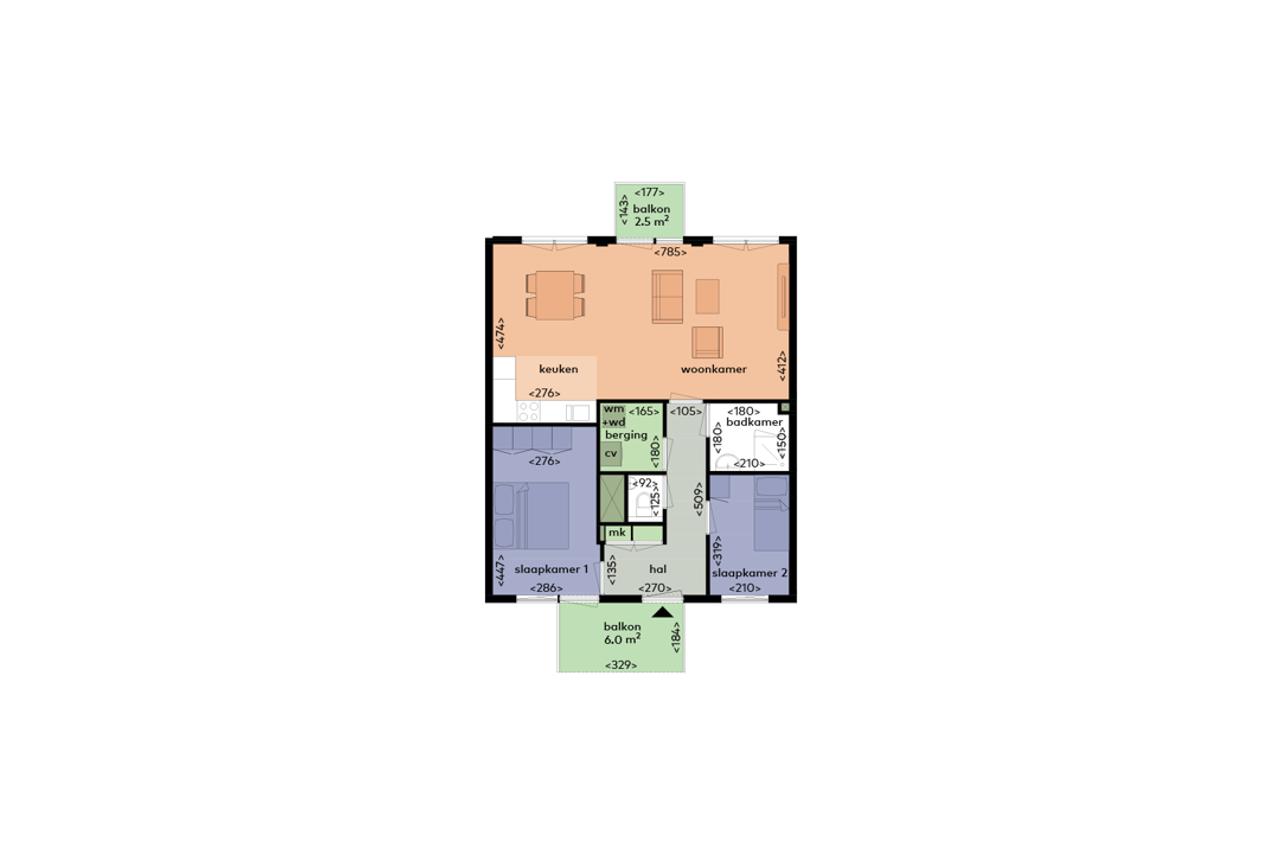2-bedroom apartment with balcony in Leidsche Rijn - Image 4