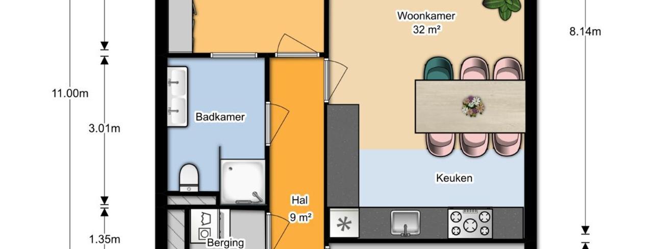 77 m² ground-floor living with terrace - Image 12