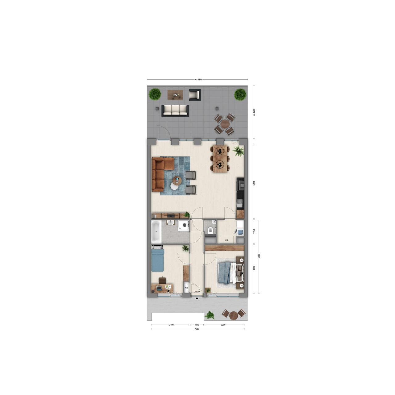 91 m² appartement met balkon aan de Zaan - Afbeelding 16