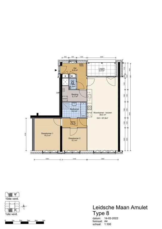 87 m² appartement op de 10e etage - Afbeelding 21