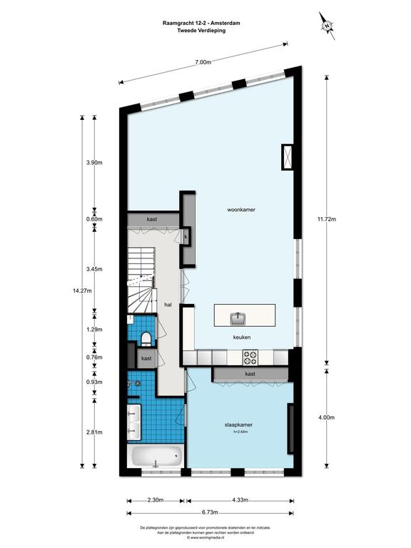 185 m² dubbel bovenhuis aan de Raamgracht - Afbeelding 26
