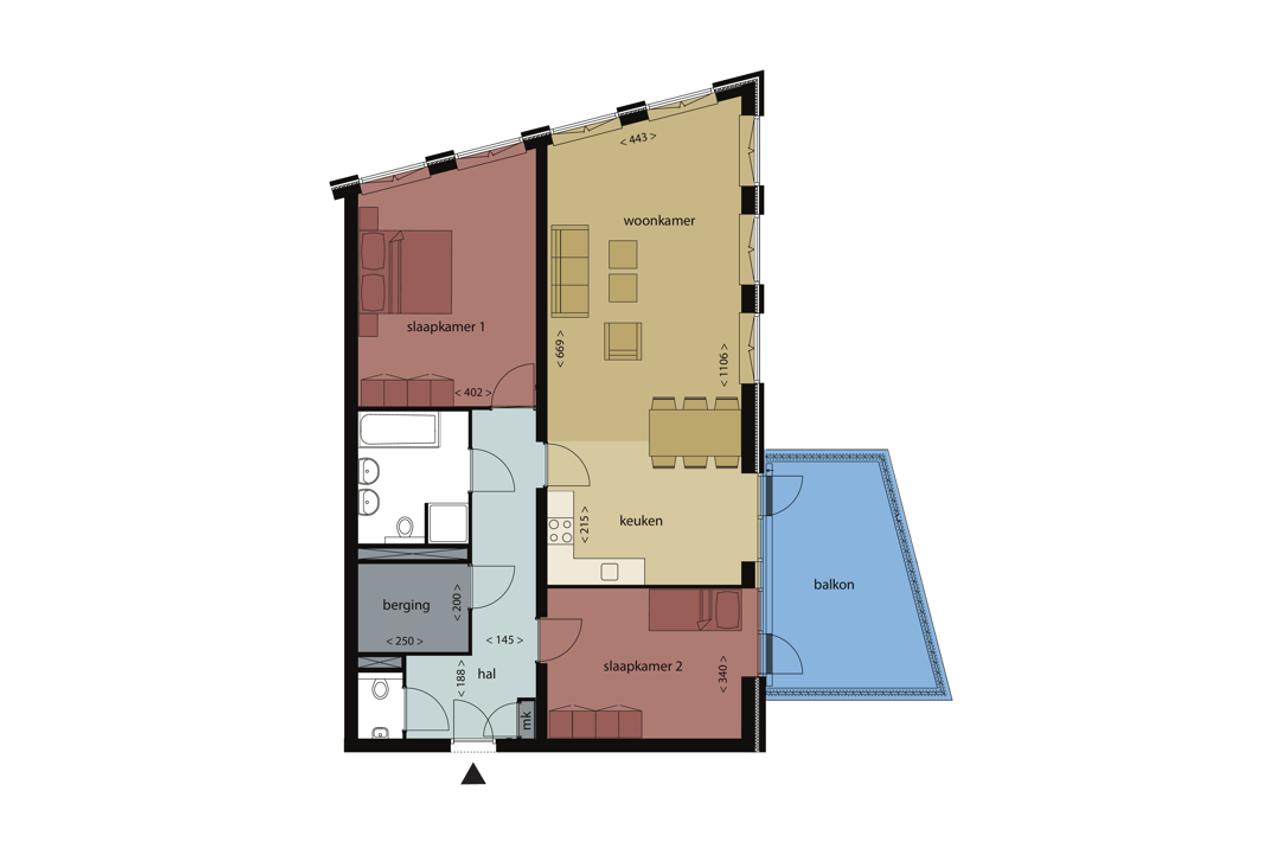 14 m² balkon bij centrum Breda - Afbeelding 2