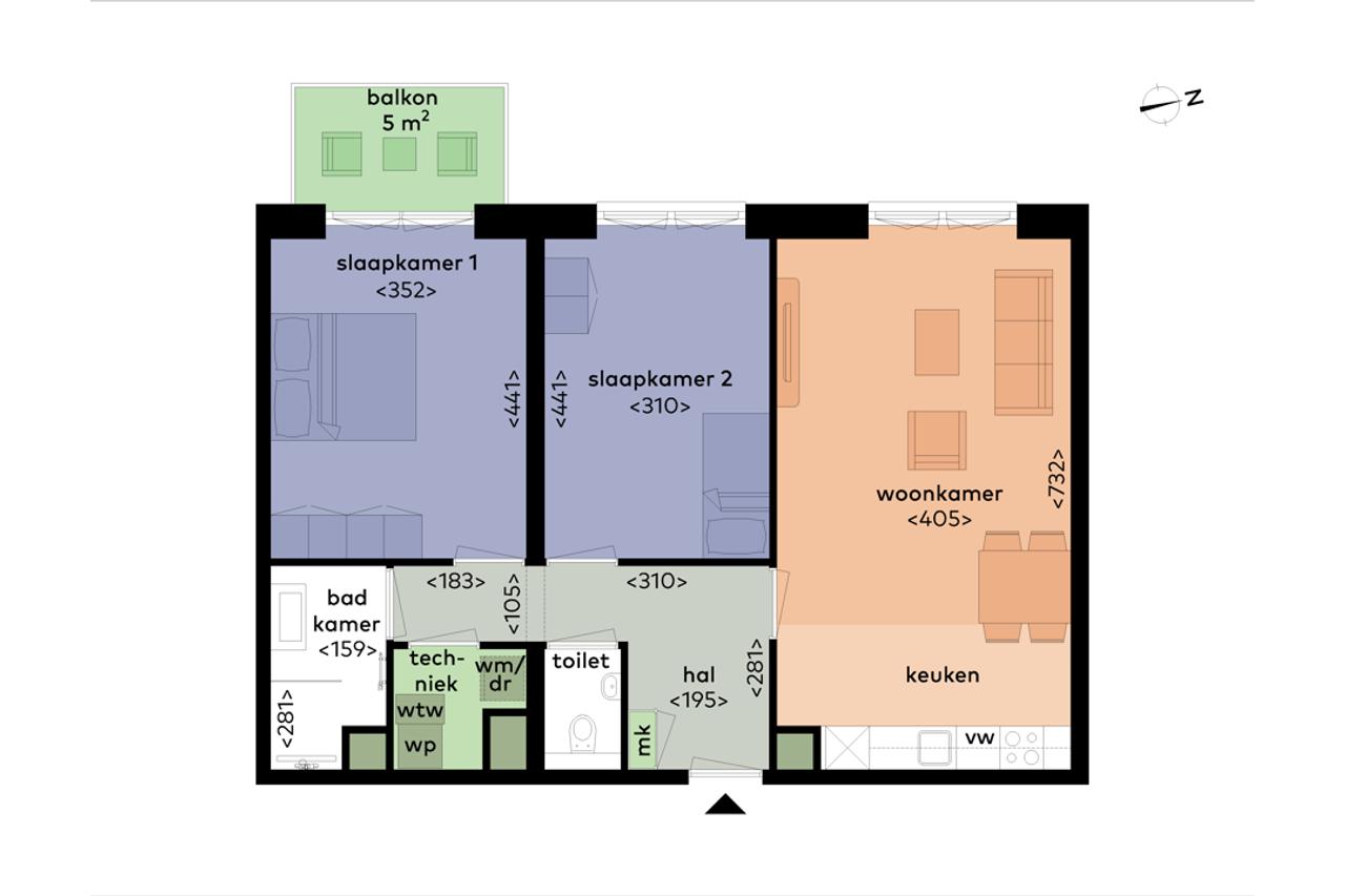 A+++ appartement met balkon in Roombeek - Afbeelding 2