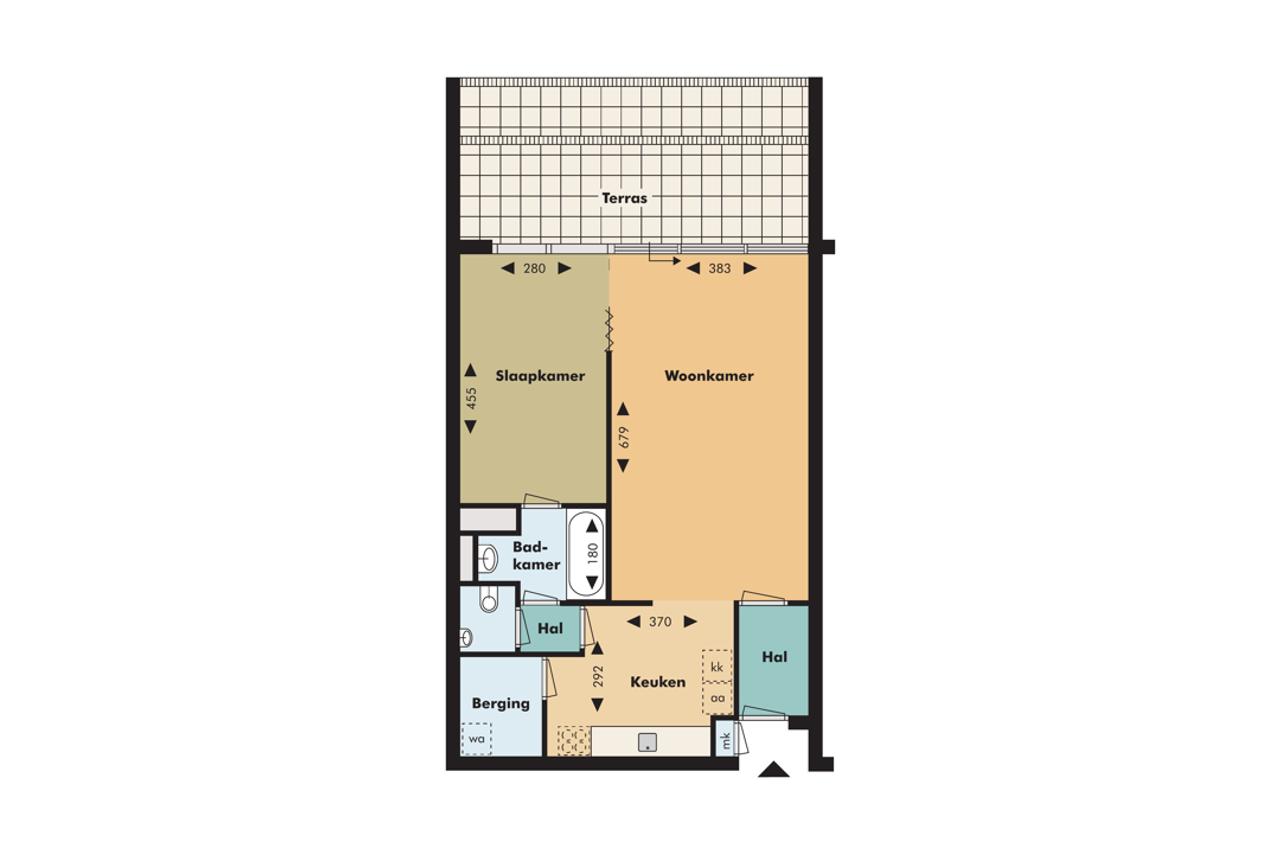 63 m² apartment with terrace in Leiden - Image 3