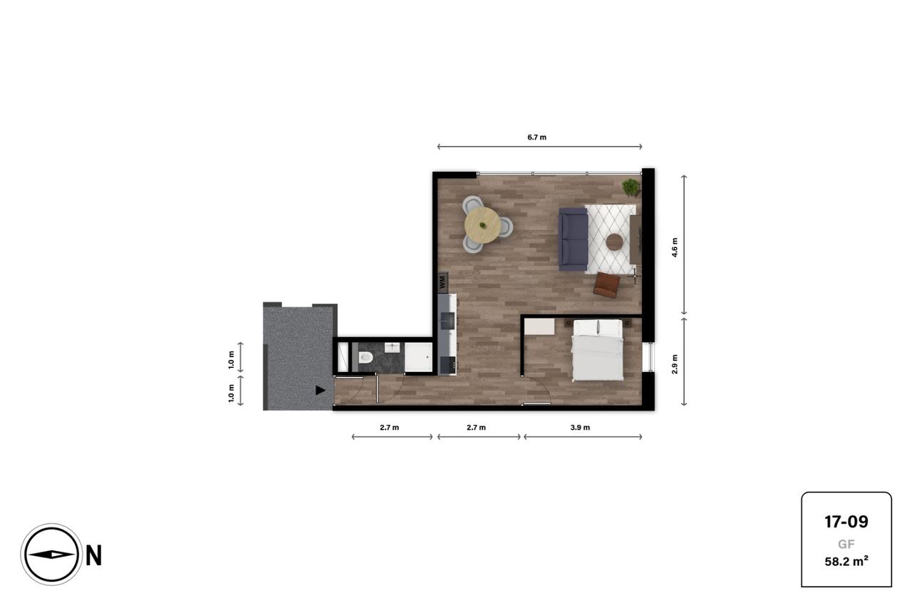 55 m² gemeubileerd wonen in The Vault - Afbeelding 10