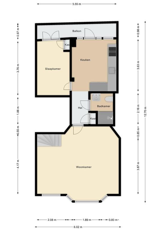 Gemeubileerd 3-kamerappartement in de Jordaan - Afbeelding 12