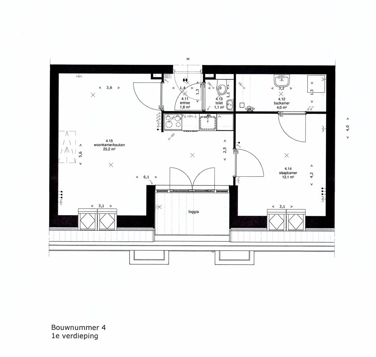 53 m² apartment with loggia in Rijnsburg - Image 14